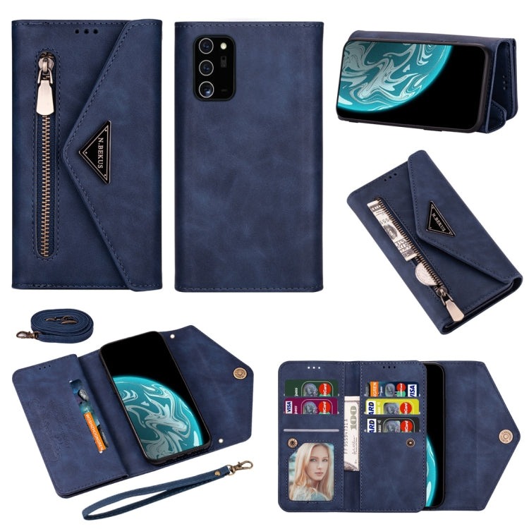 Skin Feel Zipper Horizontal Flip Leather Case with Holder & Card Slots & Photo Frame & Lanyard & Long Rope, For Samsung Galaxy Note20, For Samsung Galaxy Note20 Ultra, For Samsung Galaxy S20, For Samsung Galaxy S20+, For Samsung Galaxy S20 Ultra       ...
