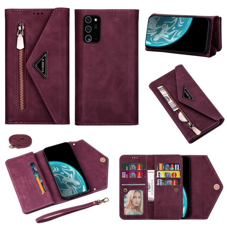 Skin Feel Zipper Horizontal Flip Leather Case with Holder & Card Slots & Photo Frame & Lanyard & Long Rope, For Samsung Galaxy Note20, For Samsung Galaxy Note20 Ultra, For Samsung Galaxy S20, For Samsung Galaxy S20+, For Samsung Galaxy S20 Ultra       ...