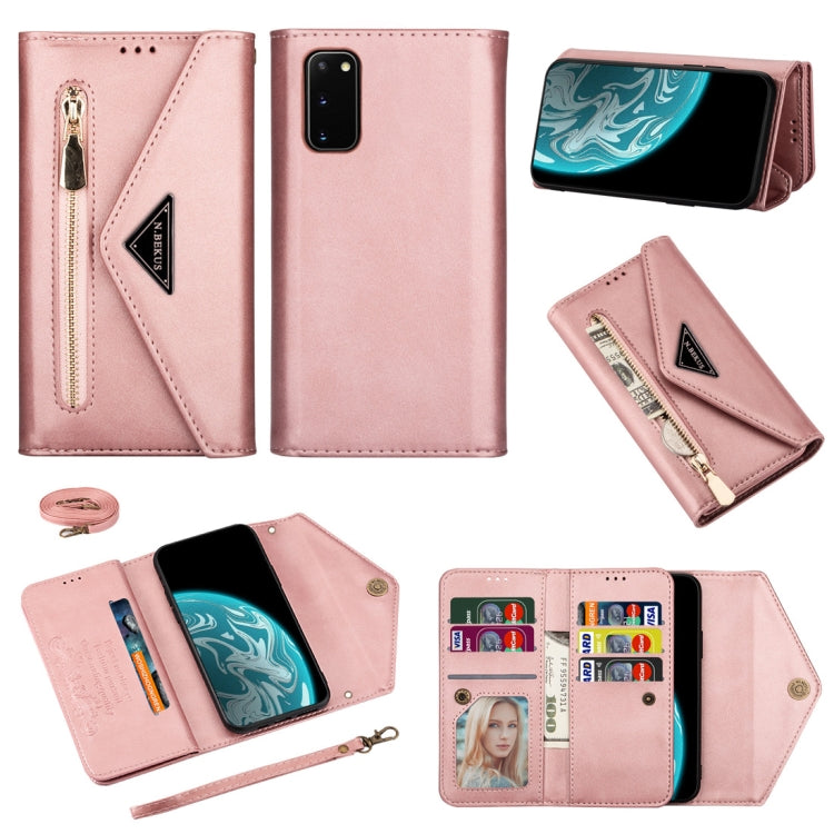 Skin Feel Zipper Horizontal Flip Leather Case with Holder & Card Slots & Photo Frame & Lanyard & Long Rope, For Samsung Galaxy Note20, For Samsung Galaxy Note20 Ultra, For Samsung Galaxy S20, For Samsung Galaxy S20+, For Samsung Galaxy S20 Ultra       ...