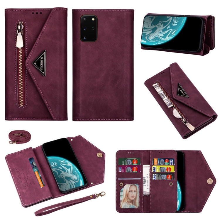 Skin Feel Zipper Horizontal Flip Leather Case with Holder & Card Slots & Photo Frame & Lanyard & Long Rope, For Samsung Galaxy Note20, For Samsung Galaxy Note20 Ultra, For Samsung Galaxy S20, For Samsung Galaxy S20+, For Samsung Galaxy S20 Ultra       ...
