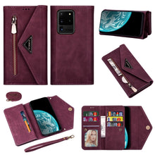 Load image into Gallery viewer, Skin Feel Zipper Horizontal Flip Leather Case with Holder &amp; Card Slots &amp; Photo Frame &amp; Lanyard &amp; Long Rope, For Samsung Galaxy Note20, For Samsung Galaxy Note20 Ultra, For Samsung Galaxy S20, For Samsung Galaxy S20+, For Samsung Galaxy S20 Ultra       ...