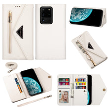 Load image into Gallery viewer, Skin Feel Zipper Horizontal Flip Leather Case with Holder &amp; Card Slots &amp; Photo Frame &amp; Lanyard &amp; Long Rope, For Samsung Galaxy Note20, For Samsung Galaxy Note20 Ultra, For Samsung Galaxy S20, For Samsung Galaxy S20+, For Samsung Galaxy S20 Ultra       ...