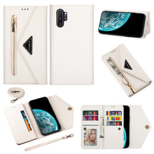 Load image into Gallery viewer, Skin Feel Zipper Horizontal Flip Leather Case with Holder &amp; Card Slots &amp; Photo Frame &amp; Lanyard &amp; Long Rope, For Samsung Galaxy Note10+, For Samsung Galaxy S10, For Samsung Galaxy S10+, For Samsung Galaxy S10e, For Samsung Galaxy A21                    ...
