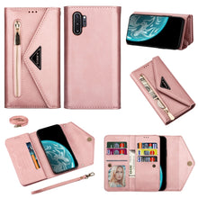 Load image into Gallery viewer, Skin Feel Zipper Horizontal Flip Leather Case with Holder &amp; Card Slots &amp; Photo Frame &amp; Lanyard &amp; Long Rope, For Samsung Galaxy Note10+, For Samsung Galaxy S10, For Samsung Galaxy S10+, For Samsung Galaxy S10e, For Samsung Galaxy A21                    ...