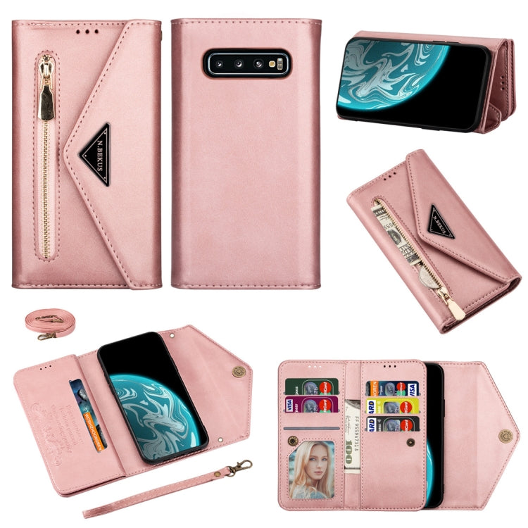Skin Feel Zipper Horizontal Flip Leather Case with Holder & Card Slots & Photo Frame & Lanyard & Long Rope, For Samsung Galaxy Note10+, For Samsung Galaxy S10, For Samsung Galaxy S10+, For Samsung Galaxy S10e, For Samsung Galaxy A21                    ...