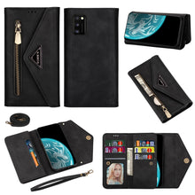 Load image into Gallery viewer, Skin Feel Zipper Horizontal Flip Leather Case with Holder &amp; Card Slots &amp; Photo Frame &amp; Lanyard &amp; Long Rope, For Samsung Galaxy Note10+, For Samsung Galaxy S10, For Samsung Galaxy S10+, For Samsung Galaxy S10e, For Samsung Galaxy A21                    ...