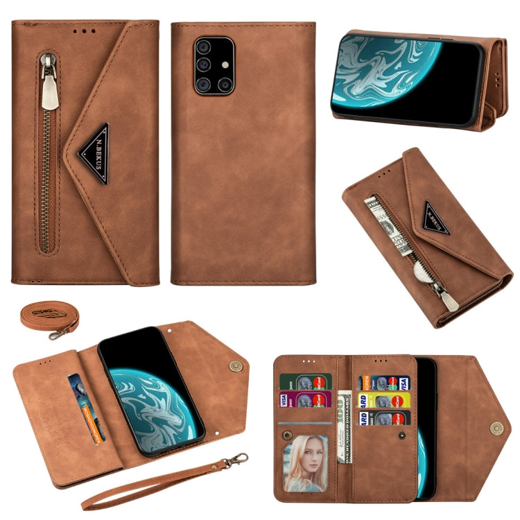 Skin Feel Zipper Horizontal Flip Leather Case with Holder & Card Slots & Photo Frame & Lanyard & Long Rope, For Samsung Galaxy Note10+, For Samsung Galaxy S10, For Samsung Galaxy S10+, For Samsung Galaxy S10e, For Samsung Galaxy A21                    ...