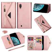 Load image into Gallery viewer, Skin Feel Zipper Horizontal Flip Leather Case with Holder &amp; Card Slots &amp; Photo Frame &amp; Lanyard &amp; Long Rope, For Samsung Galaxy A10 / M10, For Samsung Galaxy A20 / A30 / M10s, For Samsung Galaxy A20e / A10e, For Samsung Galaxy A20s, For Samsung Galaxy A...