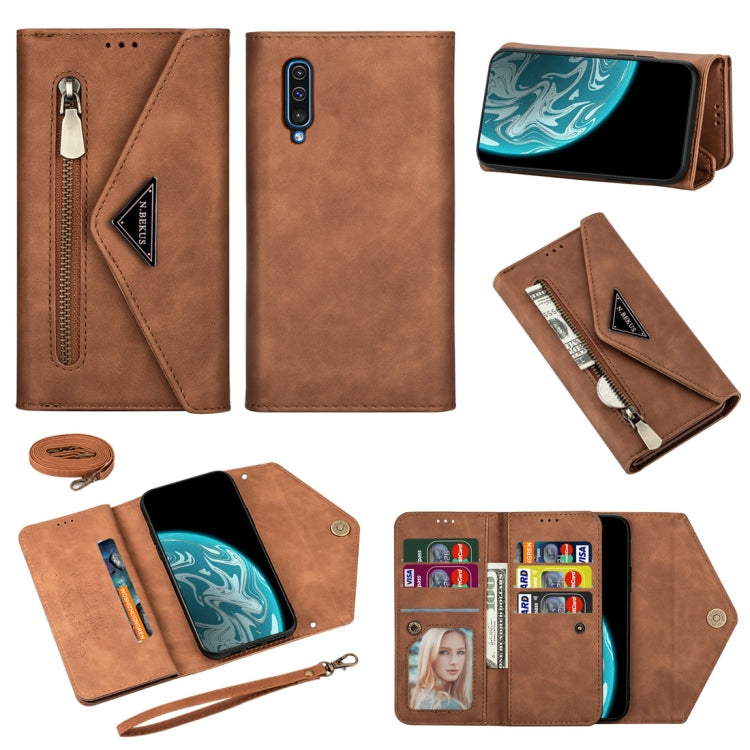 Skin Feel Zipper Horizontal Flip Leather Case with Holder & Card Slots & Photo Frame & Lanyard & Long Rope, For Samsung Galaxy A10 / M10, For Samsung Galaxy A20 / A30 / M10s, For Samsung Galaxy A20e / A10e, For Samsung Galaxy A20s, For Samsung Galaxy A...