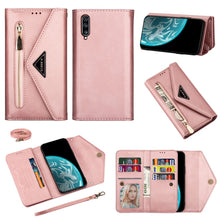 Load image into Gallery viewer, Skin Feel Zipper Horizontal Flip Leather Case with Holder &amp; Card Slots &amp; Photo Frame &amp; Lanyard &amp; Long Rope, For Samsung Galaxy A10 / M10, For Samsung Galaxy A20 / A30 / M10s, For Samsung Galaxy A20e / A10e, For Samsung Galaxy A20s, For Samsung Galaxy A...