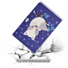 Load image into Gallery viewer, Electric Pressed Left Right Flat Leather Case with Sleep Function Pen Cover &amp; Card Slot &amp; Holder