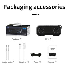 Load image into Gallery viewer, X8 Wireless Bluetooth Speaker IPX7 Waterproof Color Light Subwoofer
