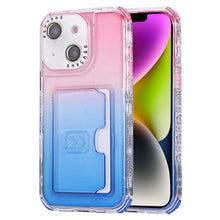 Load image into Gallery viewer, Gradient Color TPU + PC Card Slot Full Coverage Phone Case, For iPhone 13 Pro Max, For iPhone 13 / 14, For iPhone 12 Pro Max