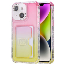 Load image into Gallery viewer, Gradient Color TPU + PC Card Slot Full Coverage Phone Case, For iPhone 13 Pro Max, For iPhone 13 / 14, For iPhone 12 Pro Max