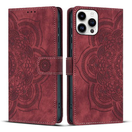 Mandala Embossed Retro Frosted Leather Phone Case, For iPhone 15 Pro Max, For iPhone 15 Pro, For iPhone 15 Plus, For iPhone 15, For iPhone 14 Plus, For iPhone 14 / 13, For iPhone 14 Pro, For iPhone 14 Pro Max, For iPhone 7 / 8 / SE 2022