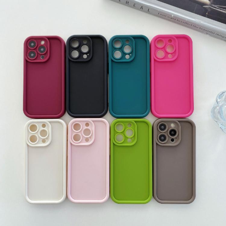 Shockproof Frame Frosted Precise Hole TPU Phone Case, For iPhone 16 Pro, For iPhone 16 Plus, For iPhone 16, For iPhone 15 Pro Max, For iPhone 15 Pro, For iPhone 15 Plus