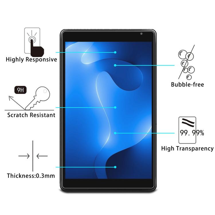 2pcs 9H 0.3mm Explosion-proof Tempered Glass Film, For Advan XTab T310 8.0, For Advan Tab A10 10.1, For Advan Tab VX Neo 10.1
