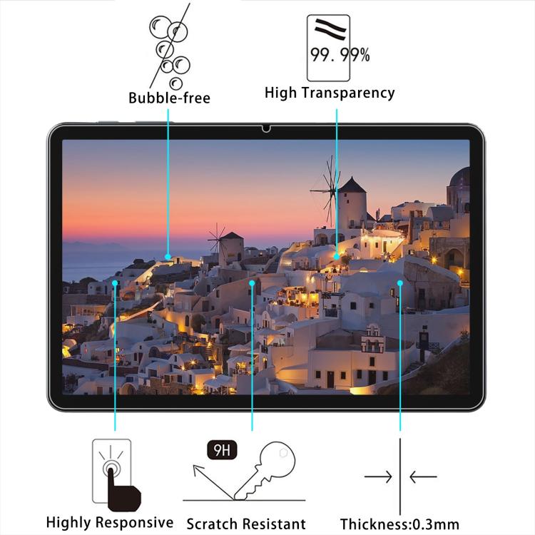 9H 0.3mm Explosion-proof Tempered Glass Film, For Alphawolf LPad2 10.1, For Alphawolf LPad3 11