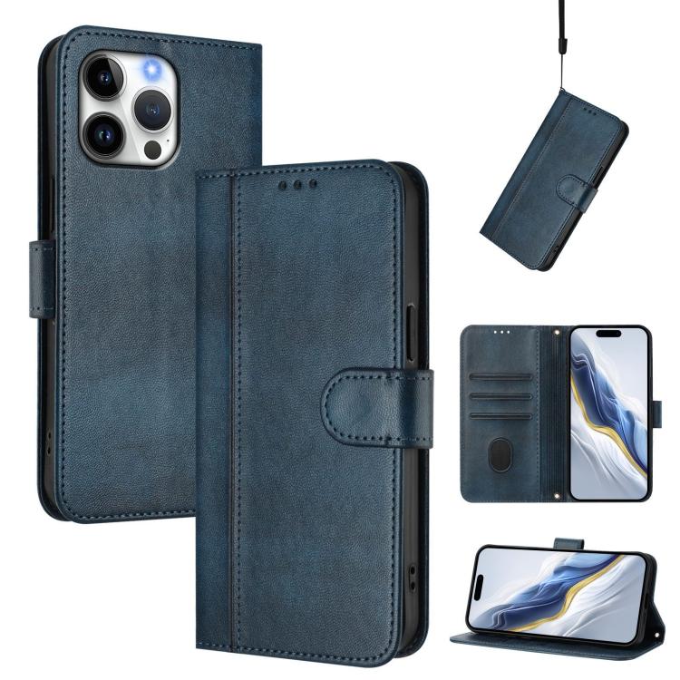 Line Splicing Buckle Retro Leather Phone Case, For iPhone 17e / 16e, For iPhone 17 Pro Max, For iPhone 17 Pro, For iPhone 17, For iPhone Air, For iPhone 16 Pro Max