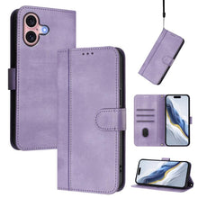 Load image into Gallery viewer, Line Splicing Buckle Retro Leather Phone Case, For iPhone 16 Pro, For iPhone 16 Plus, For iPhone 16, For iPhone 15 Pro Max, For iPhone 15 Pro, For iPhone 15 Plus