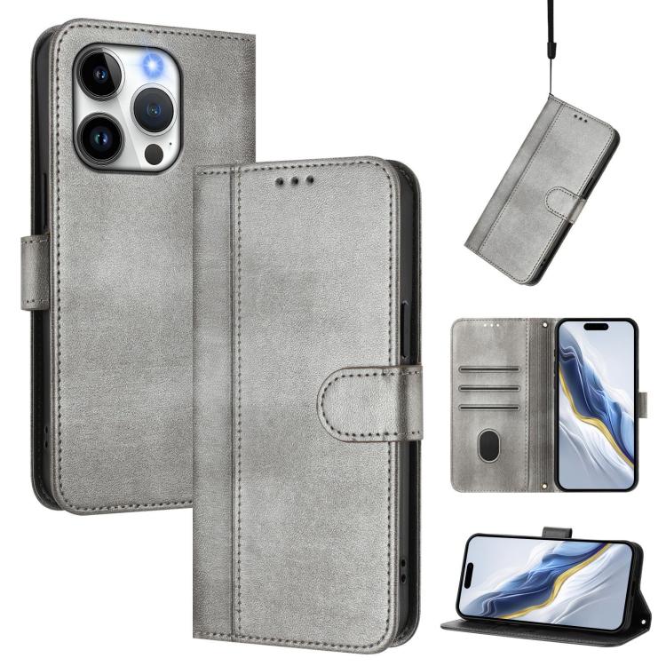Line Splicing Buckle Retro Leather Phone Case, For iPhone 16 Pro, For iPhone 16 Plus, For iPhone 16, For iPhone 15 Pro Max, For iPhone 15 Pro, For iPhone 15 Plus