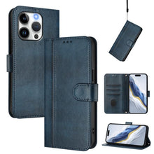 Load image into Gallery viewer, Line Splicing Buckle Retro Leather Phone Case, For iPhone 16 Pro, For iPhone 16 Plus, For iPhone 16, For iPhone 15 Pro Max, For iPhone 15 Pro, For iPhone 15 Plus
