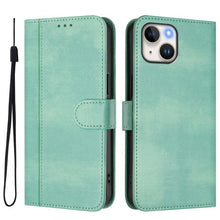 Load image into Gallery viewer, Line Splicing Buckle Retro Leather Phone Case, For iPhone 15, For iPhone 14 Plus, For iPhone 14 / 13, For iPhone 14 Pro, For iPhone 14 Pro Max, For iPhone 7 / 8 / SE 2022