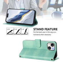 Load image into Gallery viewer, Line Splicing Buckle Retro Leather Phone Case, For iPhone 15, For iPhone 14 Plus, For iPhone 14 / 13, For iPhone 14 Pro, For iPhone 14 Pro Max, For iPhone 7 / 8 / SE 2022
