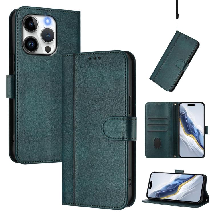 Line Splicing Buckle Retro Leather Phone Case, For iPhone 13 Pro Max, For iPhone 13 Pro, For iPhone 13 mini, For iPhone 12 / 12 Pro, For iPhone 12 Pro Max, For iPhone 12 mini