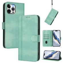 Load image into Gallery viewer, Line Splicing Buckle Retro Leather Phone Case, For iPhone 13 Pro Max, For iPhone 13 Pro, For iPhone 13 mini, For iPhone 12 / 12 Pro, For iPhone 12 Pro Max, For iPhone 12 mini