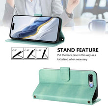 Load image into Gallery viewer, Line Splicing Buckle Retro Leather Phone Case, For iPhone 7 Plus / 8 Plus