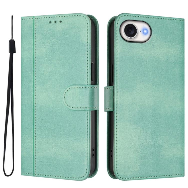Line Splicing Buckle Retro Leather Phone Case, For iPhone 17e / 16e, For iPhone 17 Pro Max, For iPhone 17 Pro, For iPhone 17, For iPhone Air, For iPhone 16 Pro Max