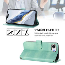 Load image into Gallery viewer, Line Splicing Buckle Retro Leather Phone Case, For iPhone 17e / 16e, For iPhone 17 Pro Max, For iPhone 17 Pro, For iPhone 17, For iPhone Air, For iPhone 16 Pro Max