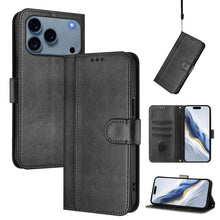 Load image into Gallery viewer, Line Splicing Buckle Retro Leather Phone Case, For iPhone 17e / 16e, For iPhone 17 Pro Max, For iPhone 17 Pro, For iPhone 17, For iPhone Air, For iPhone 16 Pro Max