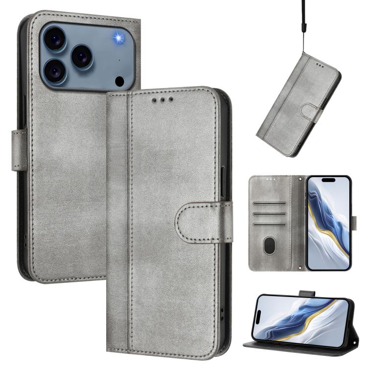 Line Splicing Buckle Retro Leather Phone Case, For iPhone 17e / 16e, For iPhone 17 Pro Max, For iPhone 17 Pro, For iPhone 17, For iPhone Air, For iPhone 16 Pro Max