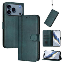 Load image into Gallery viewer, Line Splicing Buckle Retro Leather Phone Case, For iPhone 17e / 16e, For iPhone 17 Pro Max, For iPhone 17 Pro, For iPhone 17, For iPhone Air, For iPhone 16 Pro Max