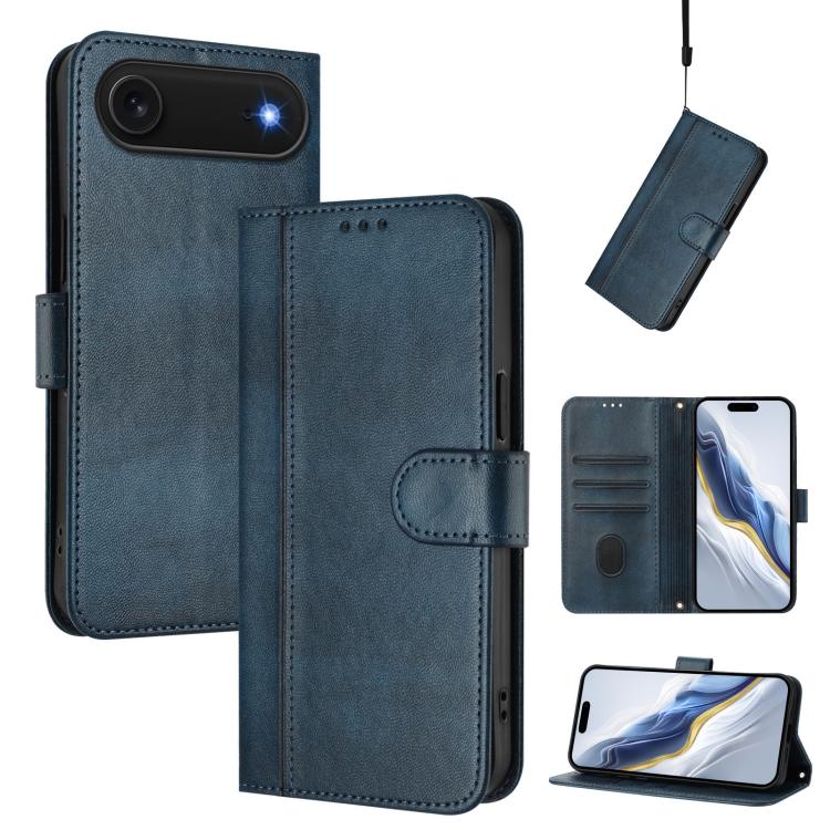 Line Splicing Buckle Retro Leather Phone Case, For iPhone 17e / 16e, For iPhone 17 Pro Max, For iPhone 17 Pro, For iPhone 17, For iPhone Air, For iPhone 16 Pro Max