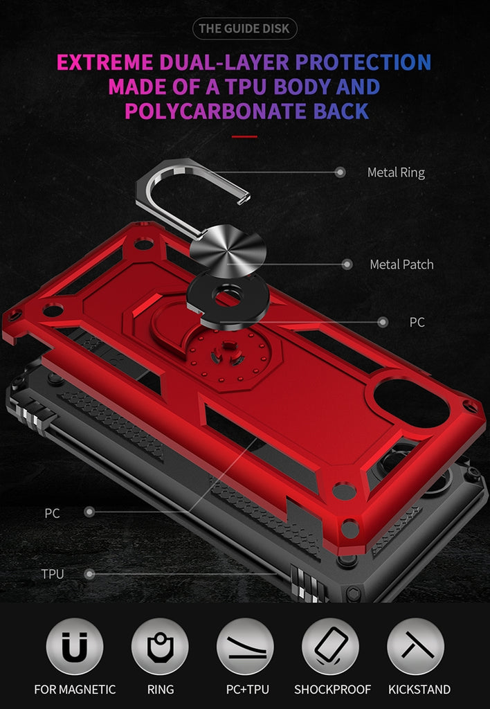 Shockproof TPU + PC Protective Case with 360 Degree Rotating Holder