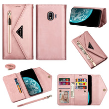 Load image into Gallery viewer, Skin Feel Zipper Horizontal Flip Leather Case with Holder &amp; Card Slots &amp; Photo Frame &amp; Lanyard &amp; Long Rope, For Samsung Galaxy A6 (2018), For Samsung Galaxy A7 (2018) / A750, For Samsung Galaxy J4 (2018), For Samsung Galaxy J7 (2018)                   ...