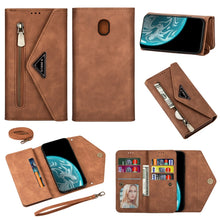 Load image into Gallery viewer, Skin Feel Zipper Horizontal Flip Leather Case with Holder &amp; Card Slots &amp; Photo Frame &amp; Lanyard &amp; Long Rope, For Samsung Galaxy A6 (2018), For Samsung Galaxy A7 (2018) / A750, For Samsung Galaxy J4 (2018), For Samsung Galaxy J7 (2018)                   ...