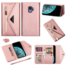 Load image into Gallery viewer, Skin Feel Zipper Horizontal Flip Leather Case with Holder &amp; Card Slots &amp; Photo Frame &amp; Lanyard &amp; Long Rope, For Samsung Galaxy A6 (2018), For Samsung Galaxy A7 (2018) / A750, For Samsung Galaxy J4 (2018), For Samsung Galaxy J7 (2018)                   ...