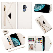 Load image into Gallery viewer, Skin Feel Zipper Horizontal Flip Leather Case with Holder &amp; Card Slots &amp; Photo Frame &amp; Lanyard &amp; Long Rope, For Samsung Galaxy A6 (2018), For Samsung Galaxy A7 (2018) / A750, For Samsung Galaxy J4 (2018), For Samsung Galaxy J7 (2018)                   ...