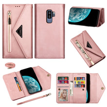 Load image into Gallery viewer, Skin Feel Zipper Horizontal Flip Leather Case with Holder &amp; Card Slots &amp; Photo Frame &amp; Lanyard &amp; Long Rope, For Samsung Galaxy A6 (2018), For Samsung Galaxy A7 (2018) / A750, For Samsung Galaxy J4 (2018), For Samsung Galaxy J7 (2018)                   ...