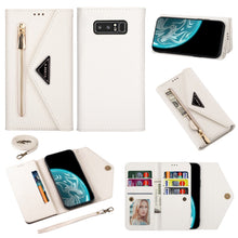 Load image into Gallery viewer, Skin Feel Zipper Horizontal Flip Leather Case with Holder &amp; Card Slots &amp; Photo Frame &amp; Lanyard &amp; Long Rope, For Samsung Galaxy A6 (2018), For Samsung Galaxy A7 (2018) / A750, For Samsung Galaxy J4 (2018), For Samsung Galaxy J7 (2018)                   ...