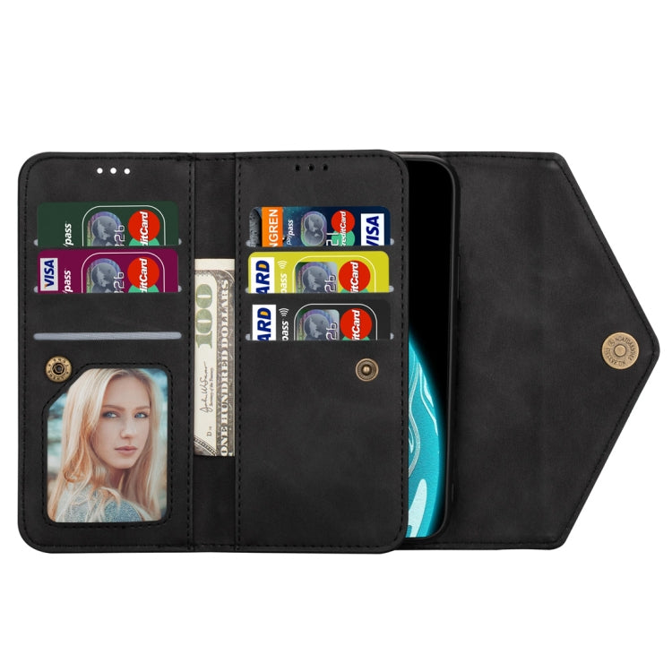Skin Feel Zipper Horizontal Flip Leather Case with Holder & Card Slots & Photo Frame & Lanyard & Long Rope