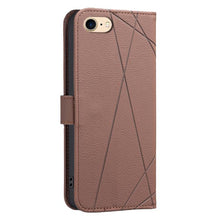 Load image into Gallery viewer, Geometric Pattern RFID Leather Phone Case, For iPhone 6 / 7 / 8 / SE, For iPhone 13 Pro Max, For iPhone 13 Pro, For iPhone 12 / 12 Pro, For iPhone 12 Pro Max, For iPhone 11 Pro Max, For iPhone 11, For iPhone 11 Pro