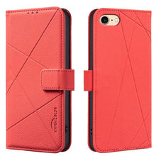 Load image into Gallery viewer, Geometric Pattern RFID Leather Phone Case, For iPhone 6 / 7 / 8 / SE, For iPhone 13 Pro Max, For iPhone 13 Pro, For iPhone 12 / 12 Pro, For iPhone 12 Pro Max, For iPhone 11 Pro Max, For iPhone 11, For iPhone 11 Pro