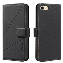 Load image into Gallery viewer, Geometric Pattern RFID Leather Phone Case, For iPhone 6 / 7 / 8 / SE, For iPhone 13 Pro Max, For iPhone 13 Pro, For iPhone 12 / 12 Pro, For iPhone 12 Pro Max, For iPhone 11 Pro Max, For iPhone 11, For iPhone 11 Pro