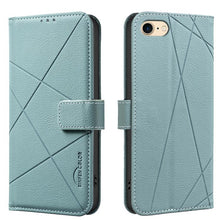 Load image into Gallery viewer, Geometric Pattern RFID Leather Phone Case, For iPhone 6 / 7 / 8 / SE, For iPhone 13 Pro Max, For iPhone 13 Pro, For iPhone 12 / 12 Pro, For iPhone 12 Pro Max, For iPhone 11 Pro Max, For iPhone 11, For iPhone 11 Pro