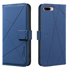 Load image into Gallery viewer, Geometric Pattern RFID Leather Phone Case, For iPhone XR, For iPhone XS Max, For iPhone 6 Plus / 7 Plus / 8 Plus
